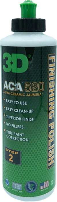 3D Car Care 520 Finishing Polish Premium Fine Cut Step 2 Polishing 32oz 946ml