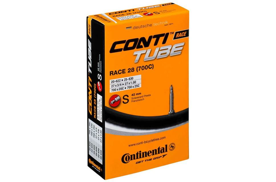 2x Continental RACE 700c Inner Tubes 42mm Presta Valve + BALDYS TYRE LEVERS