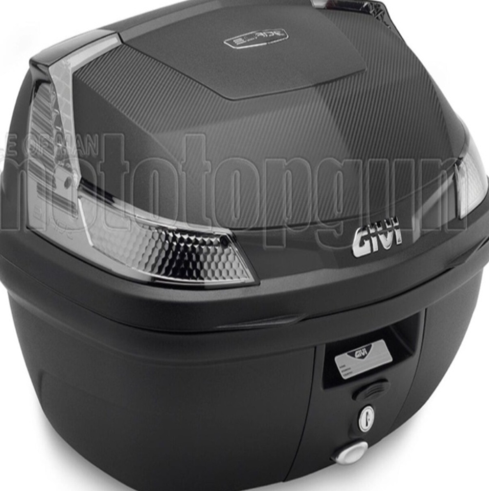Topcase Motorcycle Scooter Black 47lt Complete with Monolock Plate FUMÉ GIVI B47