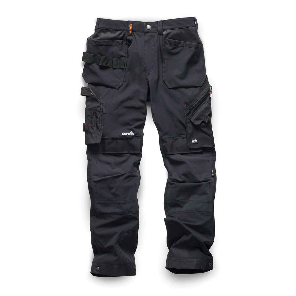 Scruffs (40R, ) Mens Pro Flex Plus Holster Pocket Trousers Black