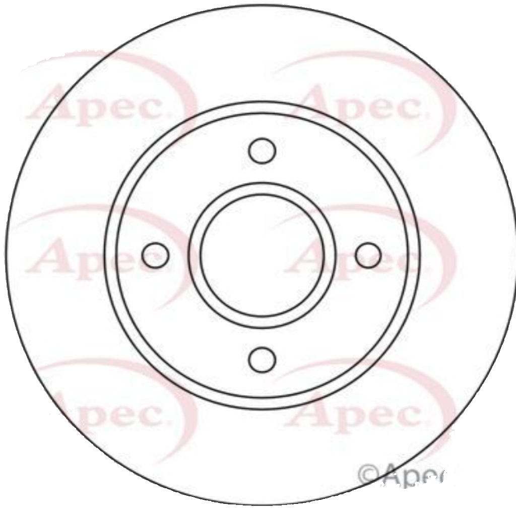 Apec Brake Disc Front Single 1514233 4056029 4070865 5026784 93BB1125AC DSK504