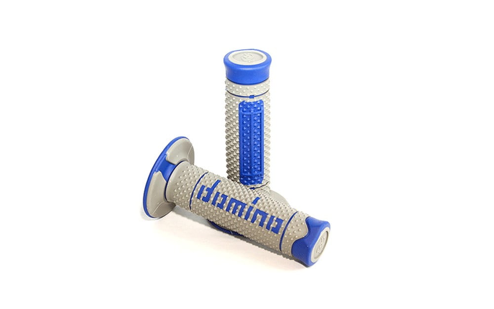 Domino DSH Off Road Gray-Blue Closed Grips 22 Mm L 120 Mm For Motorcycle