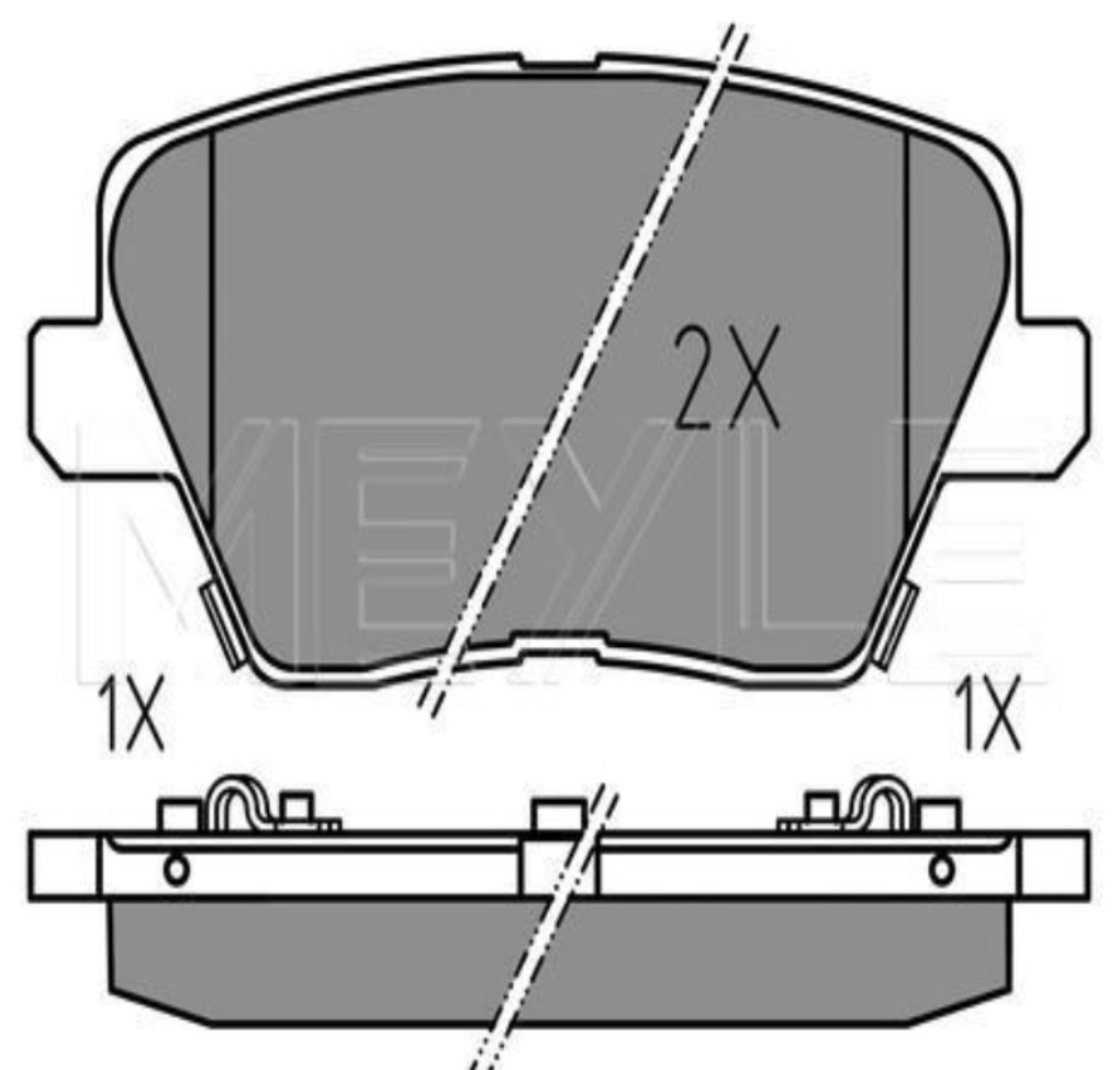 Original MEYLE Brake Pad Set Disc Brake 025 226 7516 for Hyundai KIA