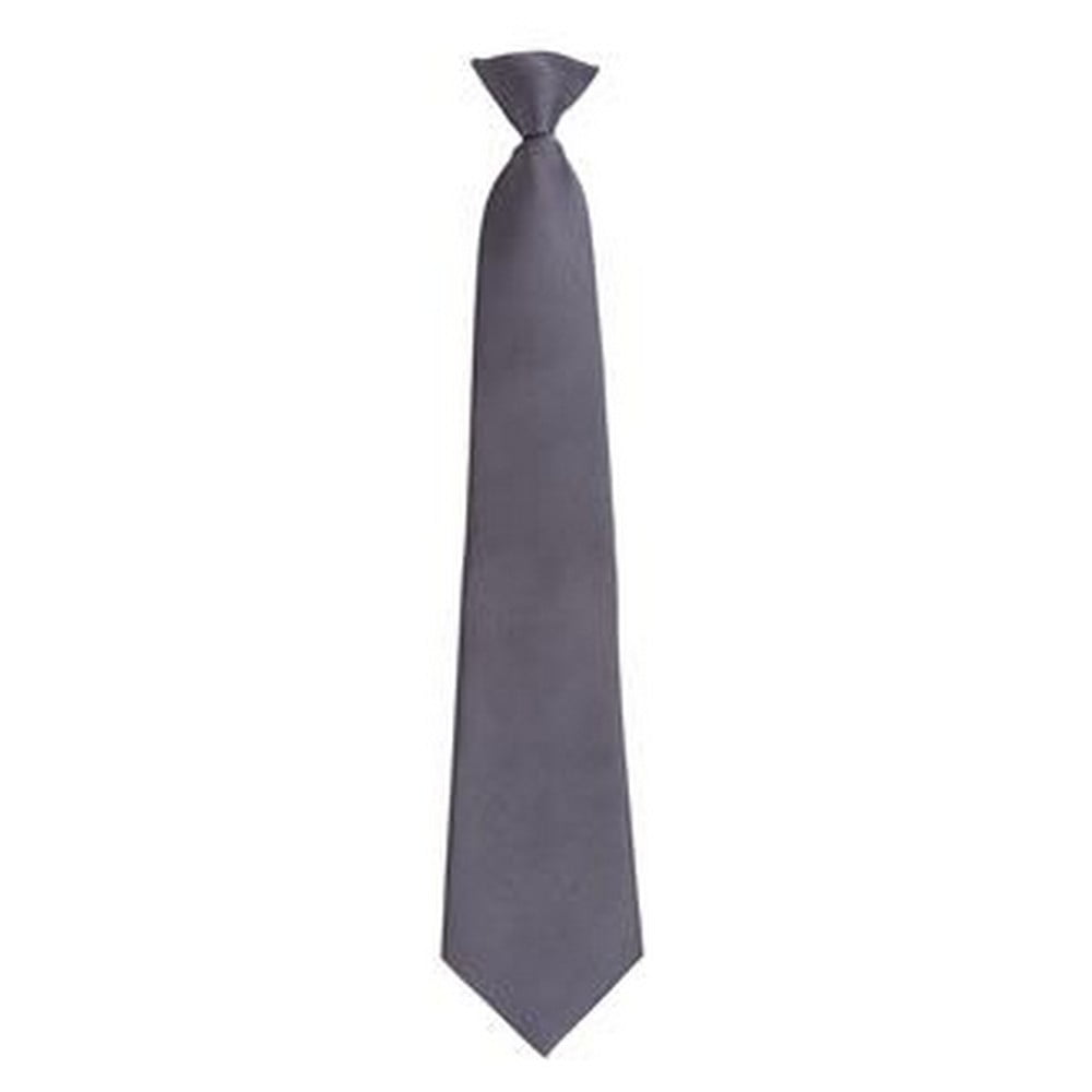 Premier Men's Grey (One Size, ) Fashion ÂColoursâ Work Clip On Tie