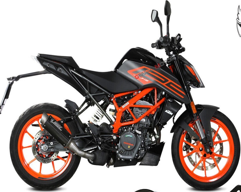 Mivv Muffler slip-on exhaust GP PRO Carbon kat for KTM 125 DUKE 2021 > 2023