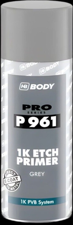 HB Body 961 1K Etch Primer Grey Aerosol 400ml X6 Cans