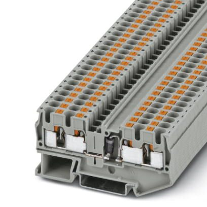 Phoenix Contact Aansluitblok 4mm Quattro, Elektronica benodigdheden + Behuizing, Grijs