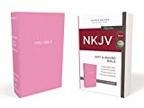 NKJV, Gift and Award Bible, Leather-Look, Pink, Red Letter, Comfort Print