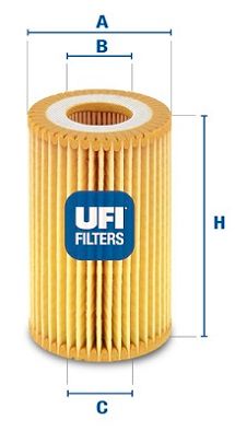 25.022.00 UFI FILTRO OLIO PER RENAULT CLIO 01-