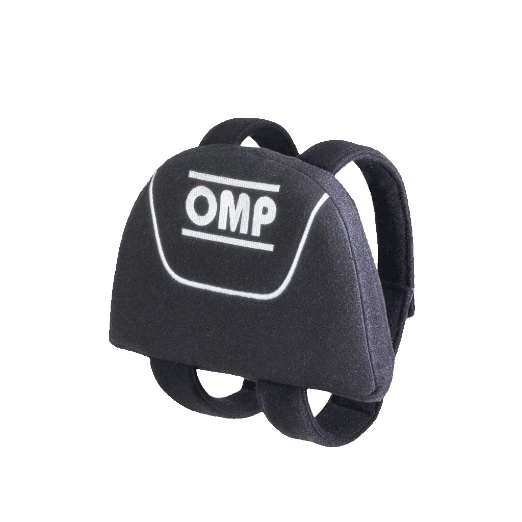 HB/699 OMP RACING SEAT HEAD/HELMET SUPPORT CUSHION in BLACK WITH FITTING STRAPS