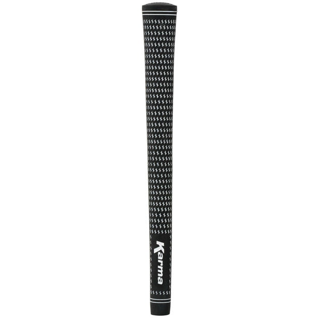 Karma Velour Midsize Golf Grips - Black / White x 9