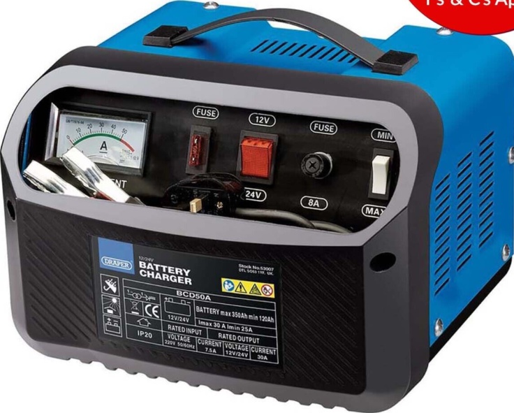 Draper 53007 12/24V Battery Charger 25 - 30A Each 1 - Image 3