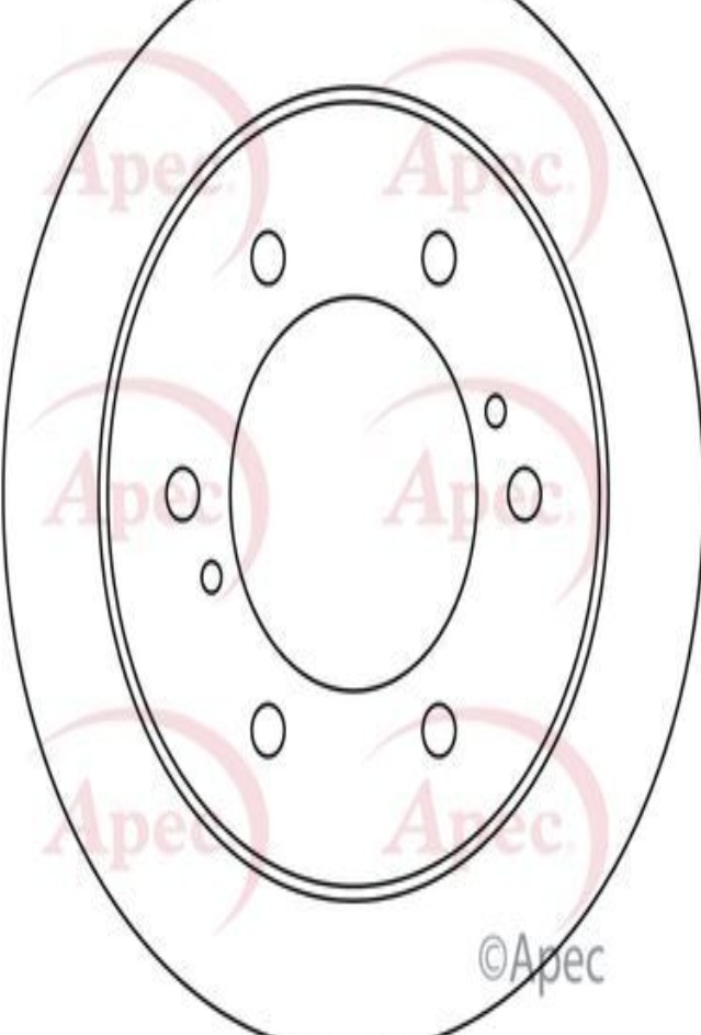 Brake Disc APEC DSK2331 Rear Vented Fits Nissan Terrano Terrano II Van