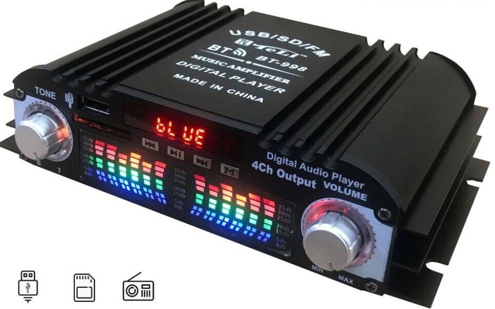 Hifi Audio Home Digital Amplifiers Car Audio Bass Power bluetooth Amplifier