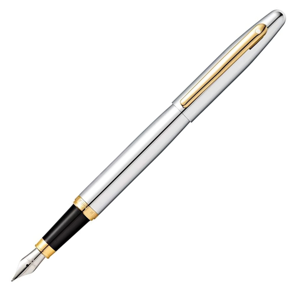 Cross Sheaffer Vfm Chrome Fountain Pen With Tone Gold