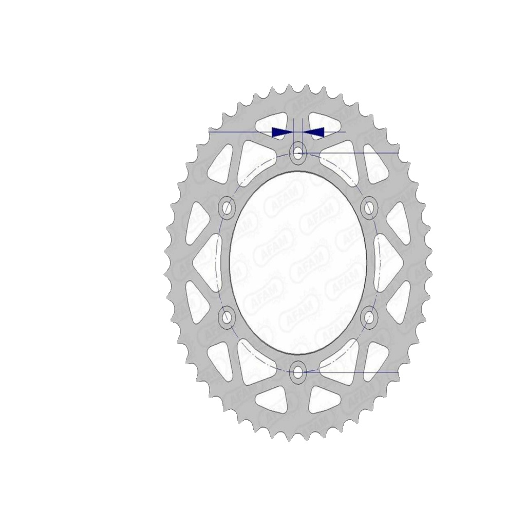 AFAM Aluminum Crown 72304-Pitch 520 For Motorcycle Parts Accessories