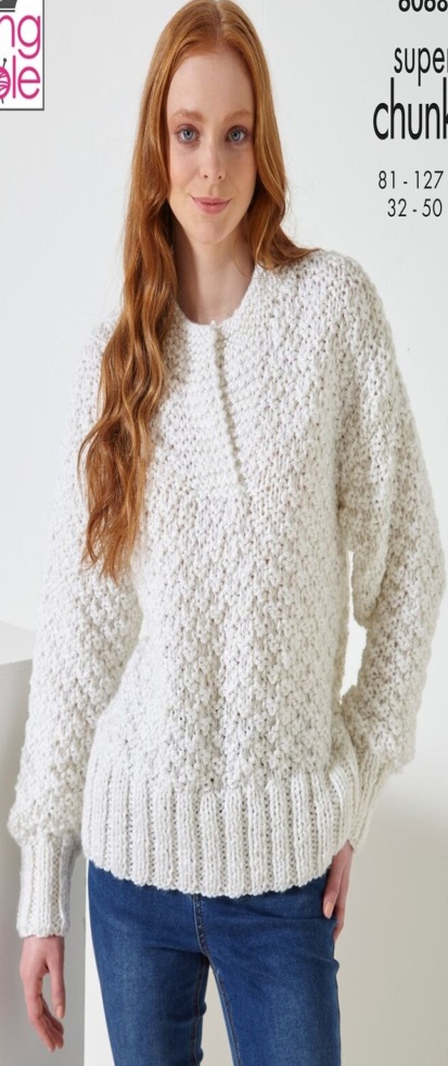 King Cole Super Chunky Knitting Pattern - 6068 Ladies Sweaters