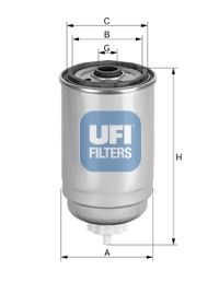 24.408.00 UFI FILTRO CARBURANTE PER FIAT PUNTO 1.9JTD -10