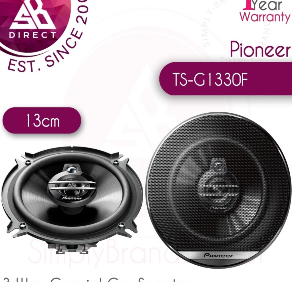 Pioneer 3 Way 500 Watts Set 250 Watts Each Car Speaker 13cm 5.25” Inch