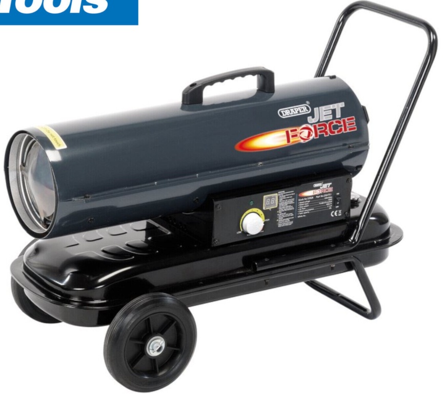 DRAPER 53926 Jet Force Diesel Kerosene and Paraffin Space Heater 75,000 BTU 22kW