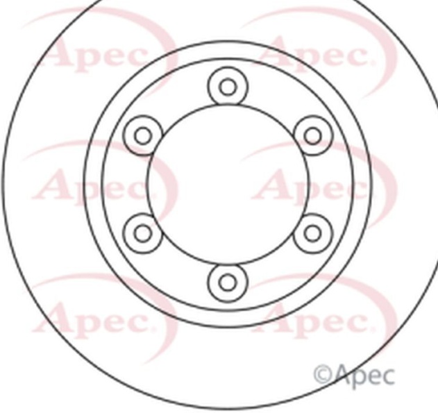 Apec Brake Disc DSK2896 Fits Mitsubishi - Performance Matched to OE Quality