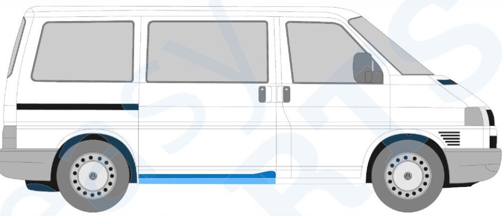 VW VOLKSWAGEN TRANSPORTER T4 1990-2003 SLIDING DOOR SILL REPAIR PANEL SET