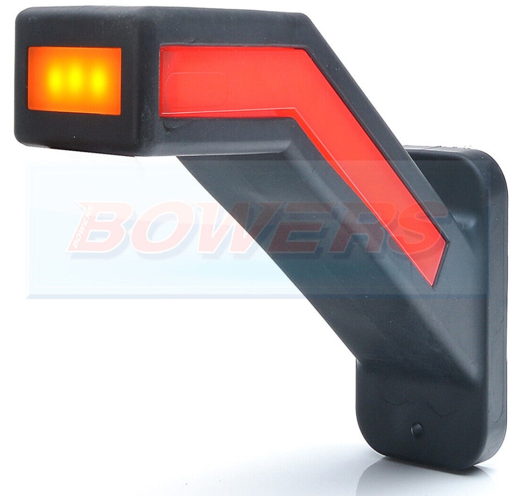 Neon LED L/H Red White Amber Rubber Stalk End Outline Marker Light Lamp Trailer
