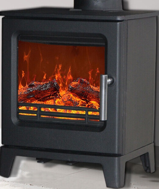 Defra 4.3KW Cast Iron Wood Log Burner Woodburning Stove Eco Design Fireplace