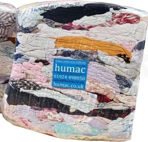 20KG Flannel Flannelette Wiping Polishing Rags Bag of Cut Rags Valeting Workshop