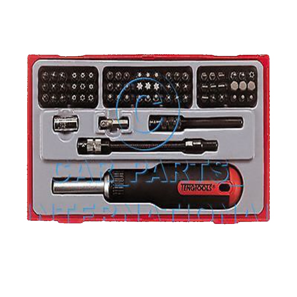 Teng Tools Ratcheting Screwdriver Bit Driver Set, 74 Pieces