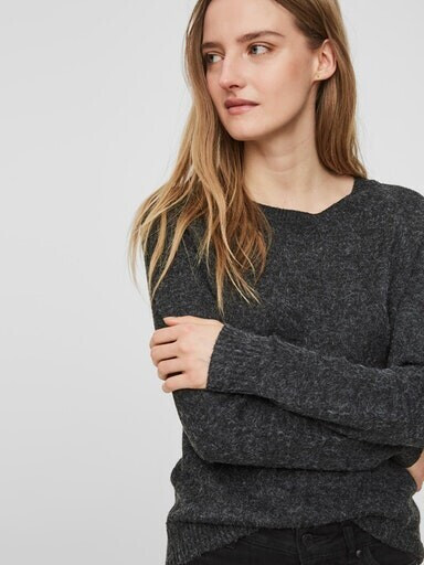 Vero Moda Brushed Knit Jumper Unisex Black Extra Small