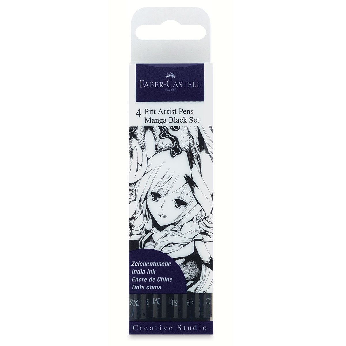 Faber Castell Pitt Manga Artist Pen Wallet of 4