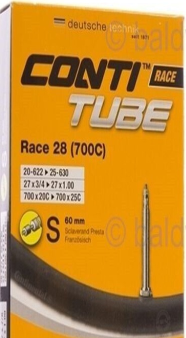 2x Continental RACE 700c Inner Tubes XL 80mm Presta Valve + BALDYS TYRE LEVERS