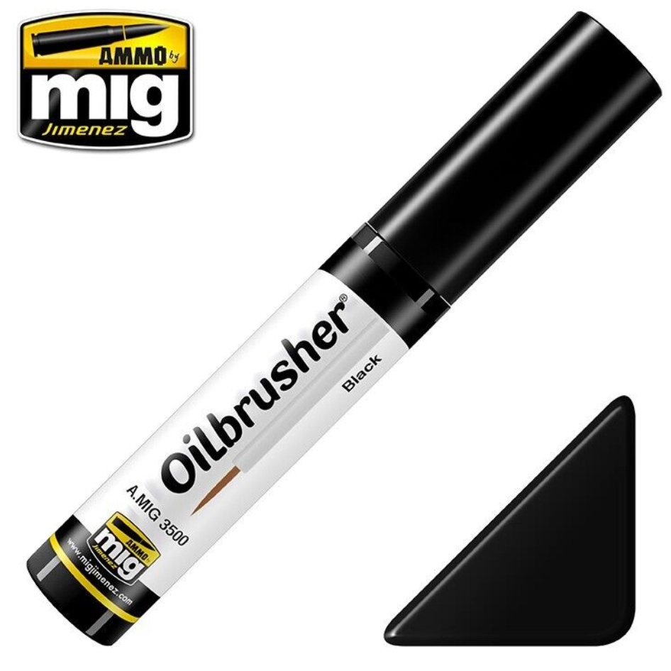 Ammo by Mig Oilbrusher - Black - A.MIG-3500