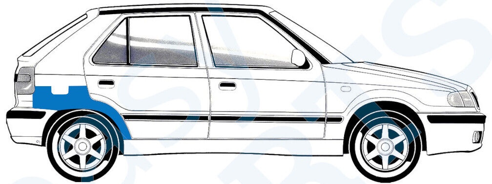 SKODA FELICIA 1994-2001 HB REAR WHEEL ARCH REPAIR PANEL / RIGHT RH