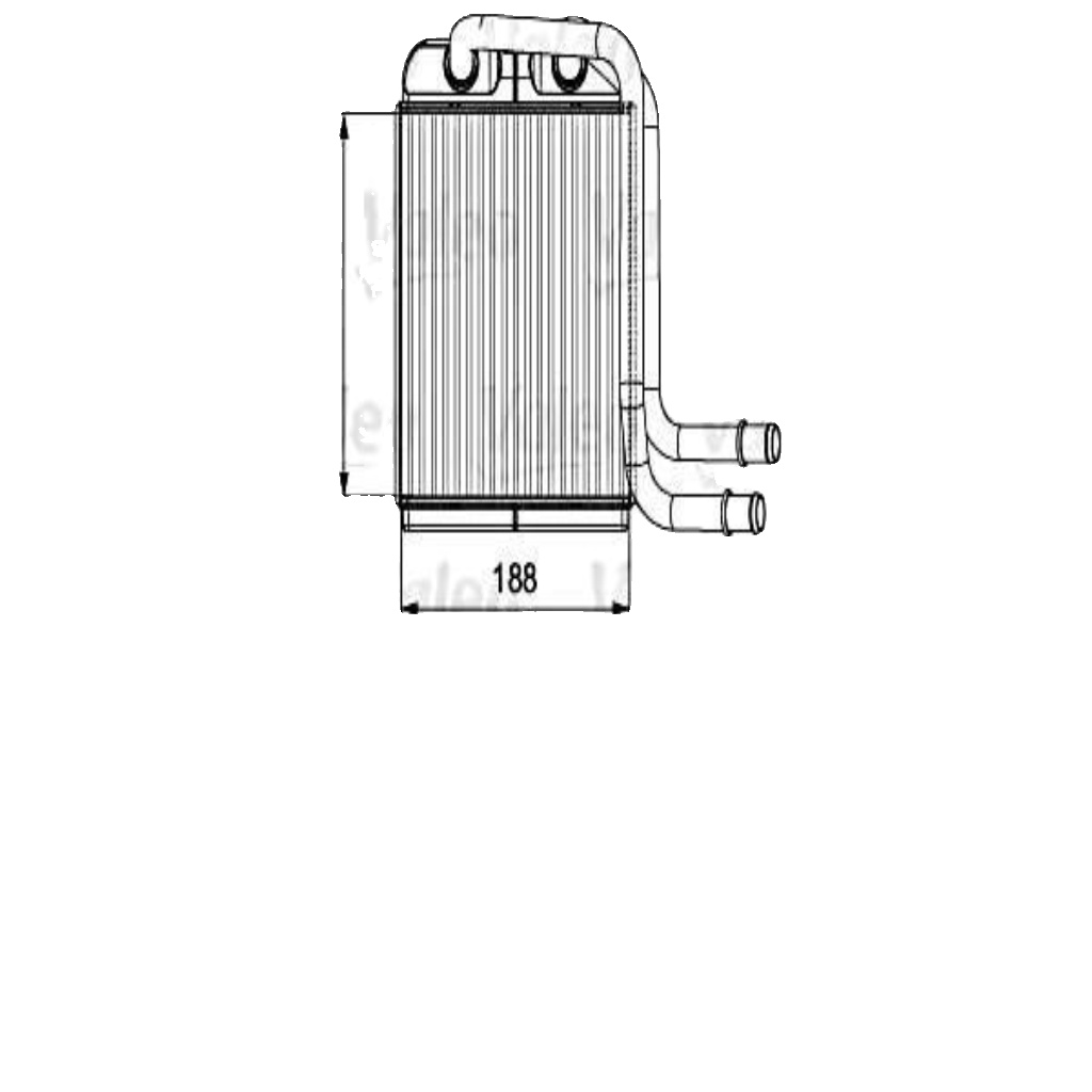 Heater core 811524 VALEO for VW TRANSPORTER / CARAVELLE Mk V Bus MULTIVAN Mk V