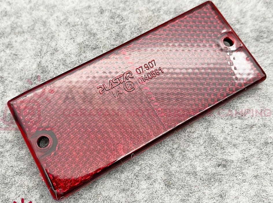 PLASTAR Rectangle Reflector RED Caravan, M-Home, Trailer, Horse Box, Truck WB370