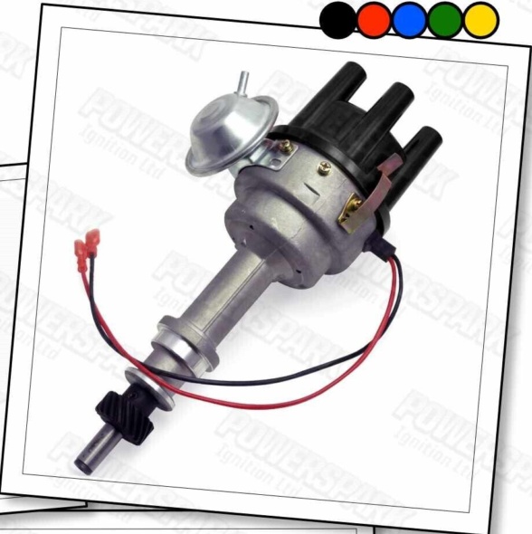 Ford Cologne V6 Electronic Distributor Viper Dry Coil and Black 8mm HT Leads