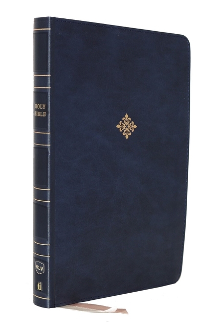 NKJV, Thinline Bible, Large Print, Leathersoft, Blue, Red Let... - 9780785238010