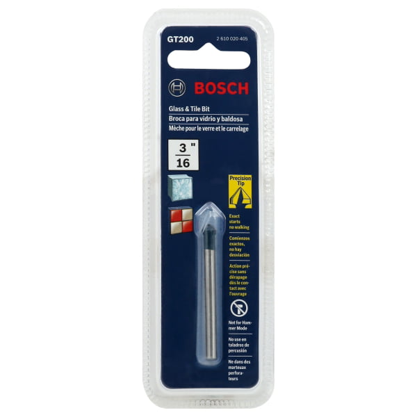 Bosch Gt200 3/16Inch Carbide Tipped Glass Ceramic And Tile Drill Bit Silver