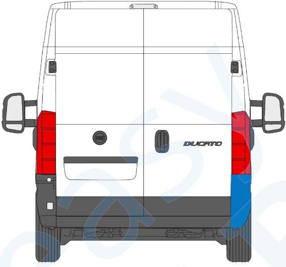 FIAT DUCATO BOXER RELAY JUMPER 2006-2018 REAR BUMPER / RIGHT