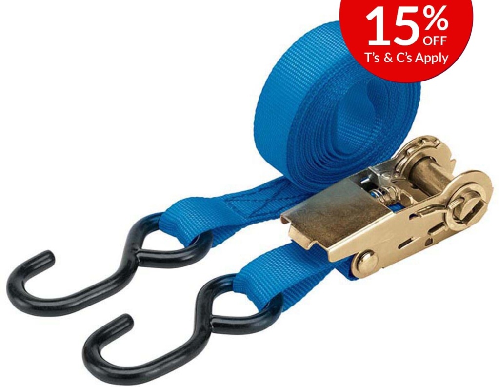 Draper 60957 Ratcheting Tie Down Straps 45m x 25mm 750kg