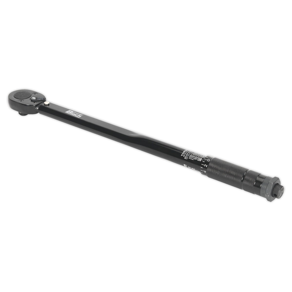 Sealey AK624B Micrometer Torque Wrench 1/2""Sq Drive Calibrated Black Series