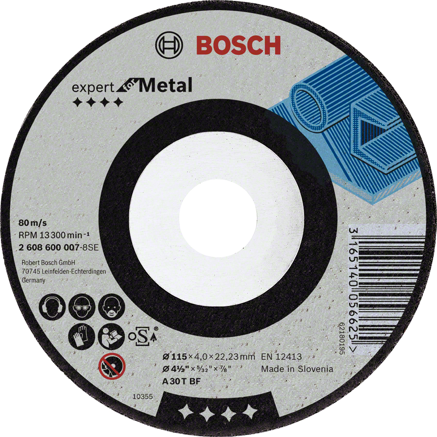 Bosch Metal Grinding Disc 115 x 22.2 x 6mm