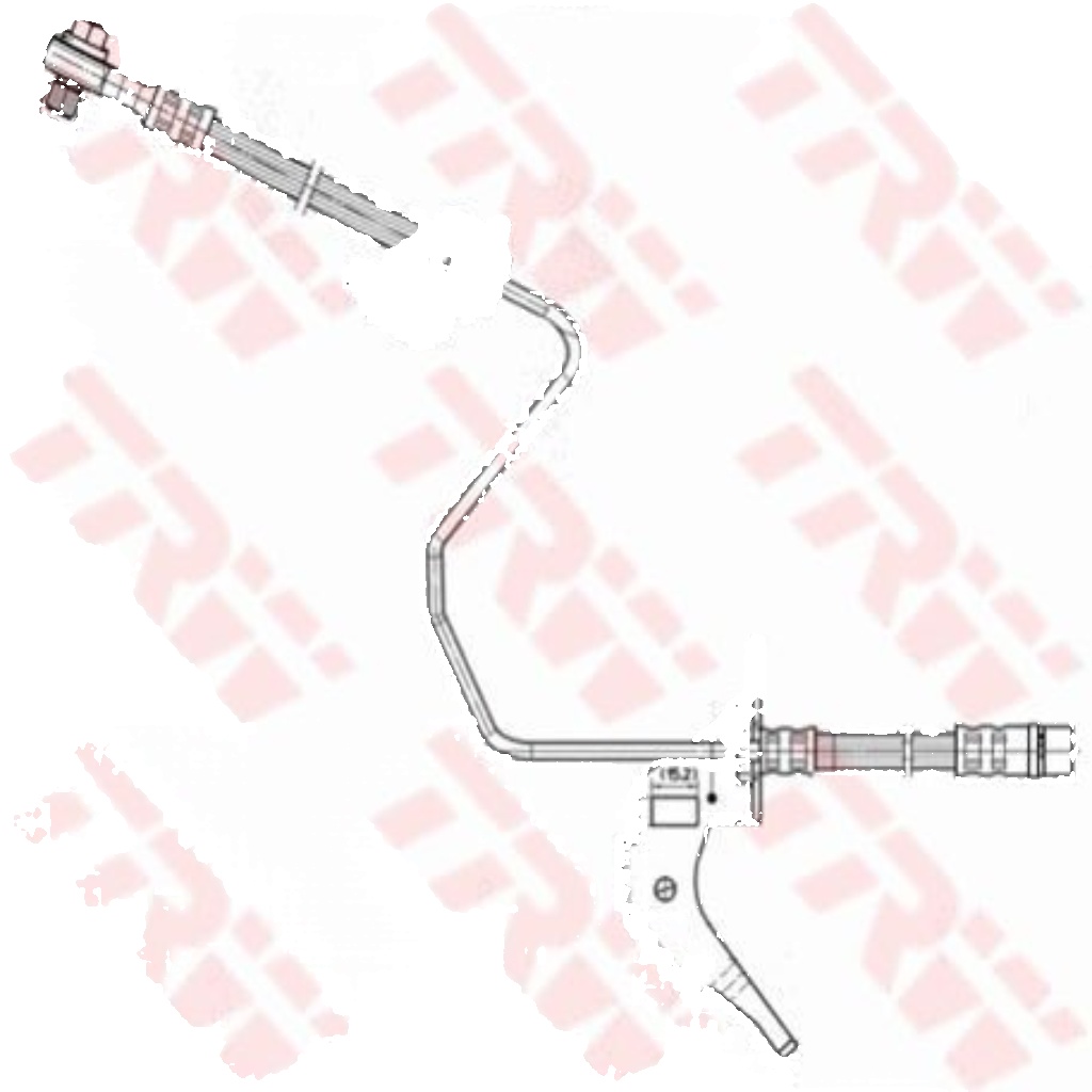 Flexible brake hose with internal thread PHD566 TRW for OPEL MERIVA A MPV