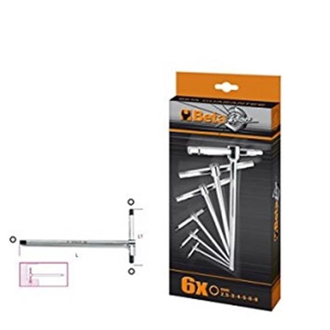 Free Shipping Beta Set Of 6 Hexagonal Male Keys With Handle For Motorcycle