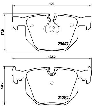 Brake Pads Set Rear P06029 Brembo 34216753850 34216758870 34216761285 - Image 21