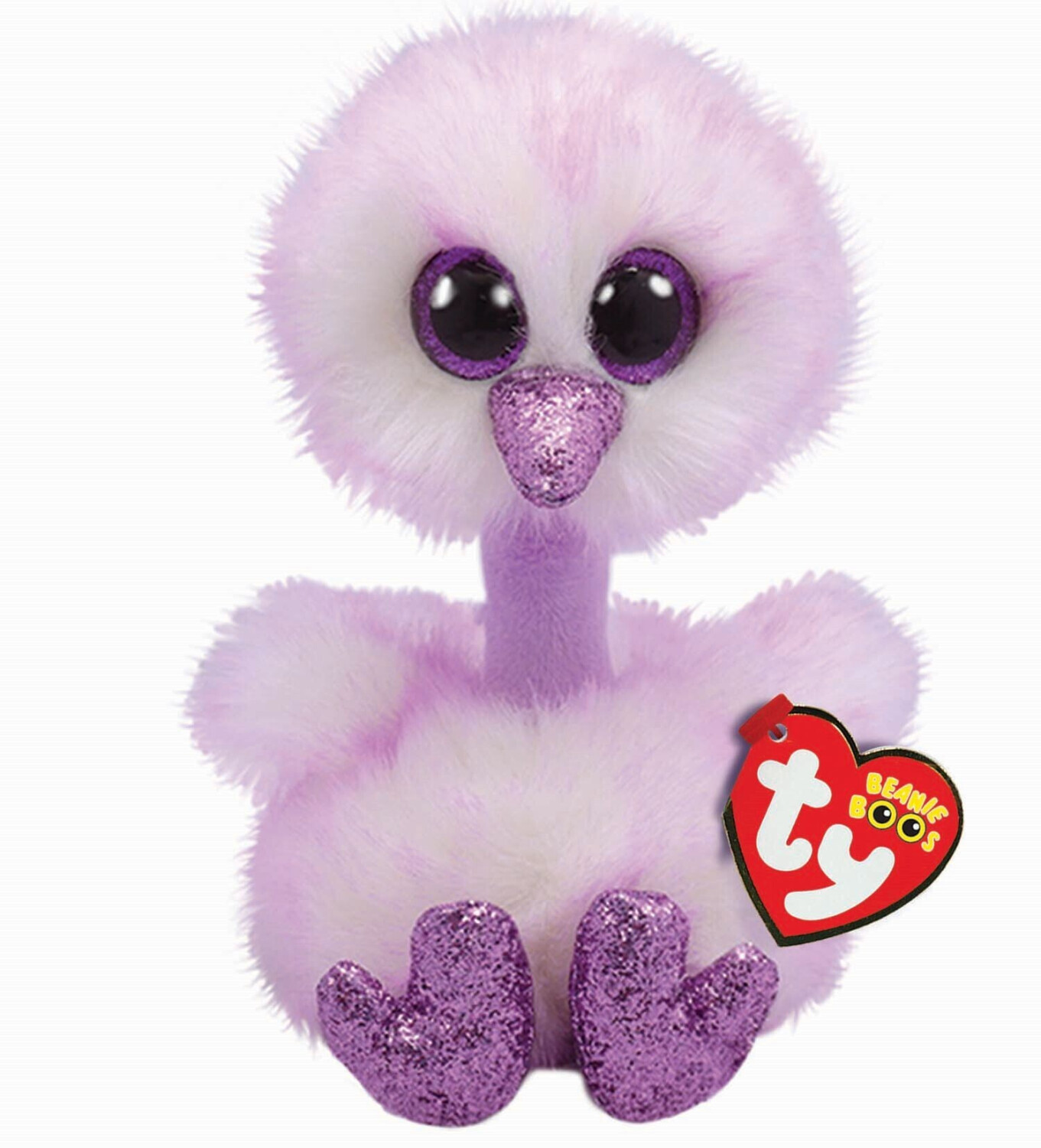 TY BEANIE BOOS - KENYA - LAVENDER OSTRICH  - 363315 - MINT CONDITION