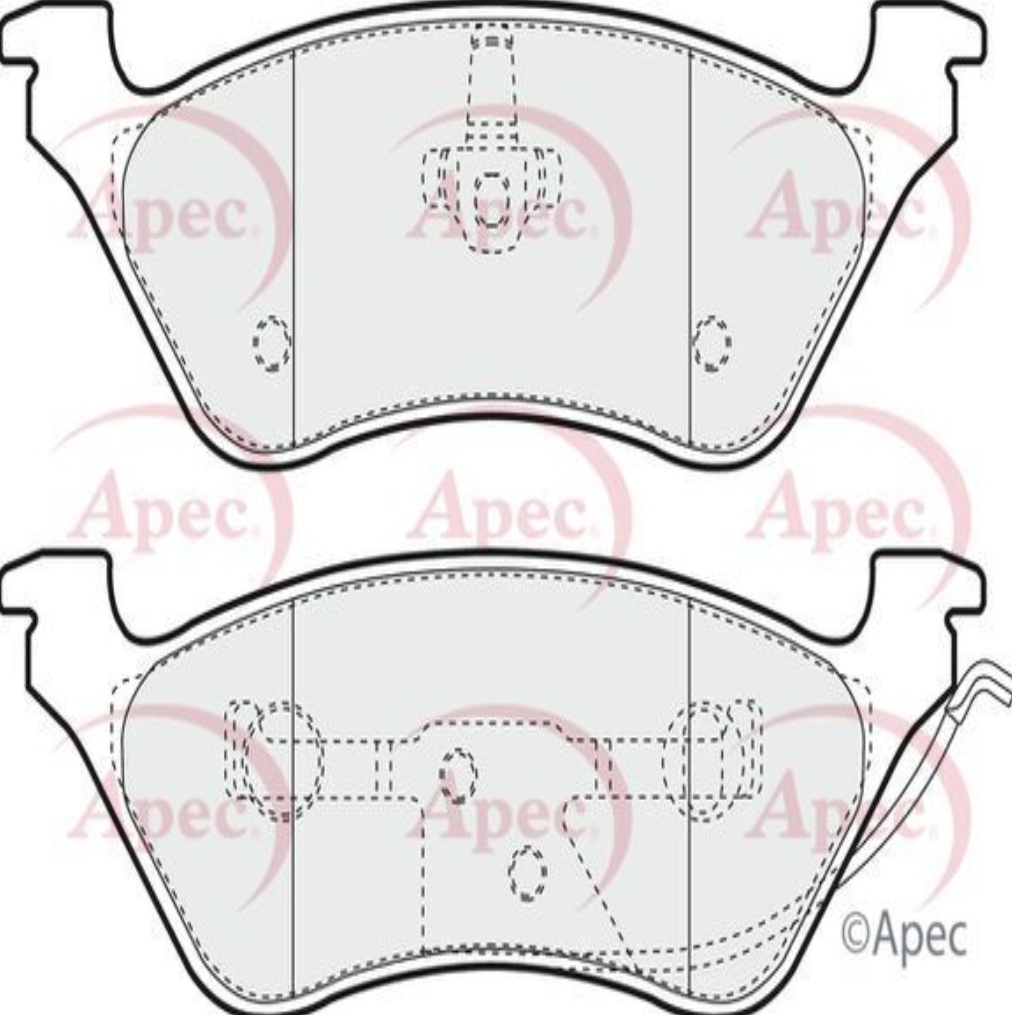 Apec Brake Pads With Retaining Spring PAD1218 - OE Specification & Quality