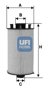 25.051.00 UFI FILTRO OLIO PER VEICOLI AGRICOLI